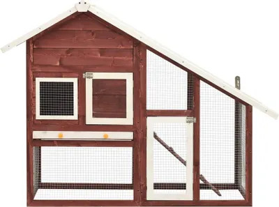 Obrázek produktu pro vidaXL Králíkárna Mocha a bílá 140x63x120 cm Jedlový masiv