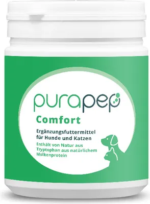 Immagine prodotto di purapep Comfort in polvere – Integratore alimentare per cani e gatti contro ansia, stress e aggressività – 280 g