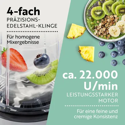 Produktbild von GOURMETmaxx Mr. Magic Power Pro Mixer 400 Watt | Smoothie Maker mit to go Deckel