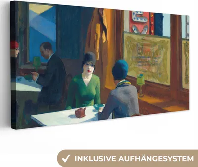 Obrázok produktu pre MuchoWow® - Plátno - Chop Suey - Edward Hopper, nástenný obraz, nástenné dekorácie obrazy obývacia izba, 40x20cm