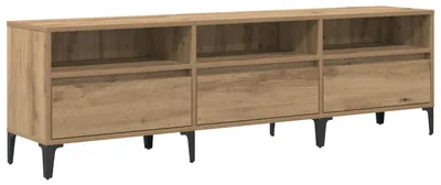 Image de vidaXL Armoire TV Chêne Artisan 150 x 30 x 45 cm Bois composite et fer