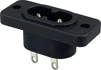 Zdjęcie produktu dla Gniazdo IEC C8, 250V/2A z 2-otworową ramką montażową