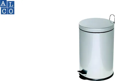Produktbild von Alco Tretabfalleimer Stahl kunststoffbeschichtet 20l chrom