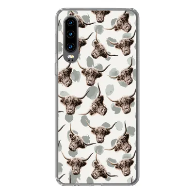 Produktbild von MuchoWow® Handyhülle Schutzhülle Hülle für Huawei P30 Kuh - Schottischer Highlander - Tiere Silikon Softcase Handy Hülle - Kartenbesitzer