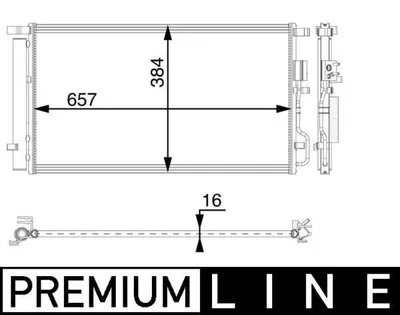 Produktbild von MAHLE AC 63 000P Kondensator Klimaanlage Klimakondensator für HYUNDAI Tucson (TL, TLE) +Trockner