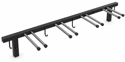 Obrázok produktu pre Držiak náradia s oceľovými háčikmi, 83 cm, čierna farba
