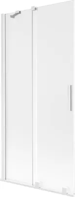 Image de Mexen Velar 2 ailes de baignoire coulissantes 90 x 150 cm, givre, blanc - 896-090-000-31-20