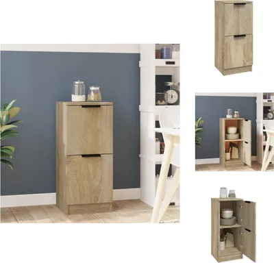 Image de vidaXL Sideboard Chêne Sonoma 30x30x70 cm Bois composite - Sideboards