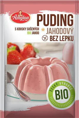 Produktbild von Glutenfreier Erdbeerpudding  40g AMYLON