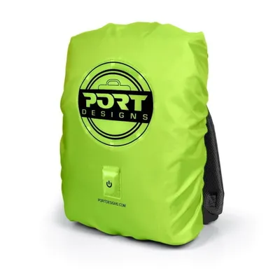 Produktbild von Regenhülle – PORT DESIGNS – Universell mit wiederaufladbarer LED für Rucksäcke bis 25 Liter – 14/15,6 Zoll
