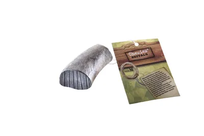 A dog chew toy and its product tag.