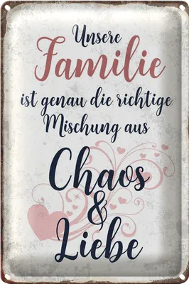 Produktbild von Blechschild Spruch 18x12cm unsere Familie