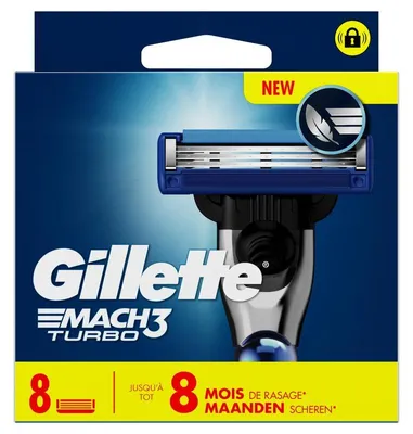 Produktbild von Gillette Mach 3 Turbo Rasierklingen (8 Stück)