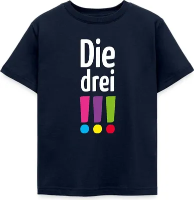 Produktbild von Spreadshirt Die Drei Ausrufezeichen Logo Kinder T-Shirt, 110/116 (5-6 Jahre), Navy