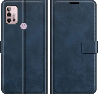 Produktbild von Mobigear Wallet  Motorola Moto G20 Hülle Klapphülle Geldbörse - Blau