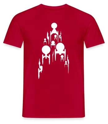 Produktbild von Spreadshirt Star Trek Discovery Raumschiff Männer T-Shirt, L, Rot