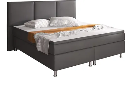 Produktbild von Inter Handels Boxspringbett Oslo 180x200 cm Kunstleder anthrazit