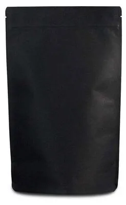 Produktbild von 1000x Standbodenbeutel Kraftpapier schwarz  85x145x50mm 100ml