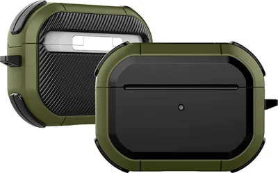 Produktbild von Mobigear Slim Armor Apple AirPods Pro 2 Stoßfeste Hardcase Hülle - Grün