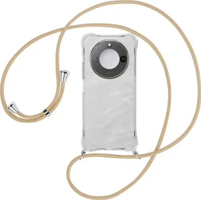 Produktbild von Handykette Backcover-Schutzhülle mit Band (Metall silberfarben) für Honor X60 5G - caramel