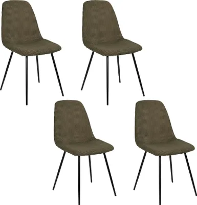 Image de Chaise Cotele Scott Vert - Lot De 4