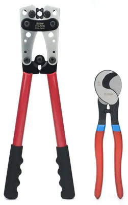 Productafbeelding van Batterij kabel Lugs Krimpgereedschap voor 6-50mm² met kabelsnijtang