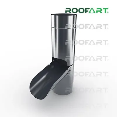 Produktbild von Fallrohrklappe Regenrohrklappe Roofart anthrazit RAL 7016 Größe 87 mm Durchmesser