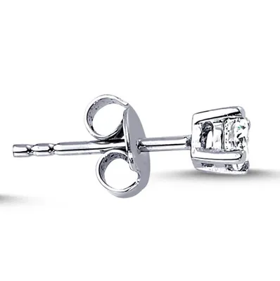 Produktbild von 0,17 Carat Herren Diamant Solitär EinStein Ohrringe 14 Karat Weißgold