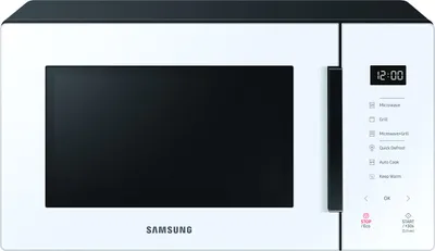 Obrázok produktu pre Samsung MG23T5018AW/ET, Na pracovnú dosku, Mikrovlnná rúra s grilom, 23 L, 800 W, Vstavaný displej, LED