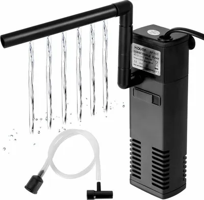 Produktbild von Aquarium-Wasserdurchflussfilter, 4 W, 600 l/h, Aquarium-Innenfilter, 60 l, Aquarium-Pumpenfilter mit Filterschwämmen für Fische