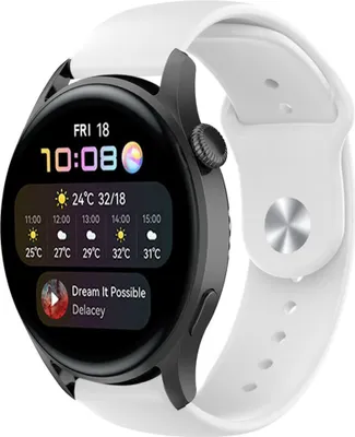 Produktbild von Strap-it Huawei Watch 3 (Pro) Sportarmband (Weiß)