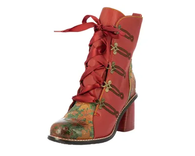 Produktbild von Laura Vita SL68259-1A Evcao 01 Damen Schuhe Stiefeletten Ankle Boots, Größe:39 EU, Farbe:Rot
