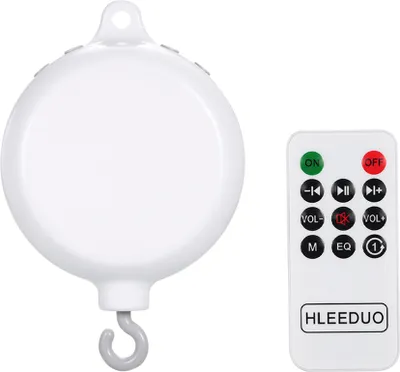 Produktbild von Babybettwäsche Rotierende Spieluhr, Mobile Spieluhr, mit 35 Melodien Fernbedienung USB linie, Rotary Baby Krippe Bett Spielzeug Musical Spieluhr