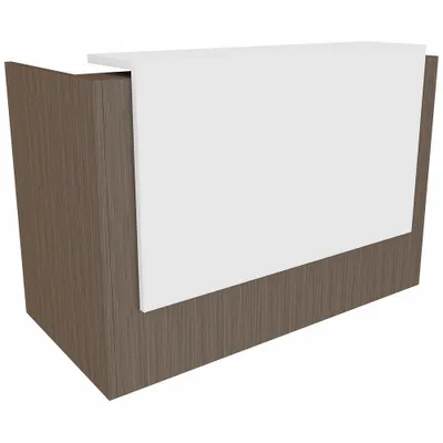 Produktbild von Quadrifoglio Empfangstheke gerade, eukalyptus, weiß 166,0 x 88,0 x 113,0 cm