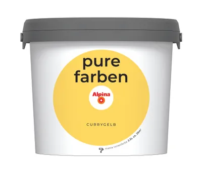 Produktbild von Alpina Pure Farben Wandfarbe currygelb 2,5 L
