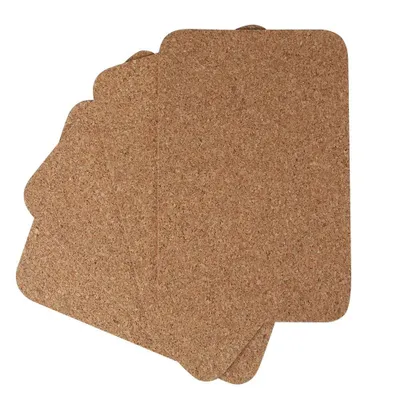 Productafbeelding van Set van 4 onderzetters, rechthoekig, 30 x 40 cm, hittebestendig, bruin