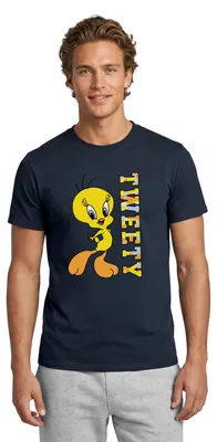 Produktbild von Spreadshirt Looney Tunes Tweety Camouflage Männer T-Shirt, L, Navy