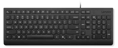 Produktbild von Lenovo Essential - Tastatur - USB - QWERTY - Spanisch - Schwarz - OEM - braune Box