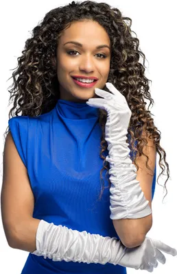 Produktbild von Edle Hollywood Gala Handschuhe weiß