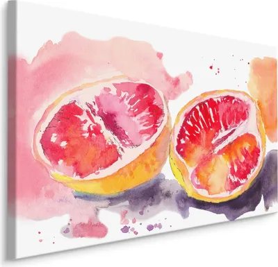 Produktbild von Fabelhafte Canvas LEINWAND BILDER 70x50 cm XXL Kunstdruck Obst Grapefruit Saftig