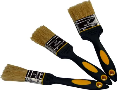 Produktbild von EasyWork Flachpinsel Malerpinsel Set helle Borsten Pinsel