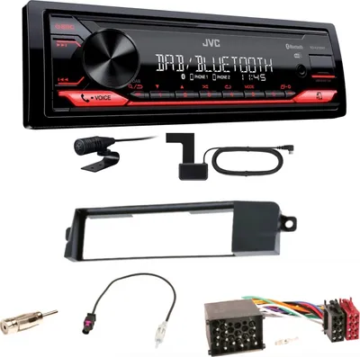 Produktbild von JVC KD-X272DBT Digitalradio Bluetooth USB MP3 AUX FLAC Einbauset für BMW 3er E46