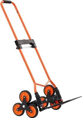 Produktbild von Treppensteigerwagen, 54 kg Treppensteigkapazität, tragbarer Klappwagen mit Teleskopgriff, 6 Rädern und 2 Bungee-Seilen, Treppensteigerwagen für Zuhause, Einkäufe, Lager