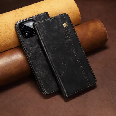Immagine prodotto di Custodia per Xiaomi Redmi K70E pelle flip case portafoglio con funzione stand nero