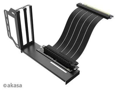 Produktbild von AKASA Riser black Pro, vertikálni VGA držák