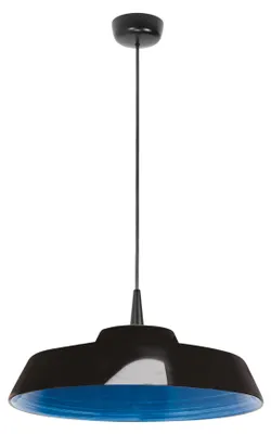 Imagen del producto de Lámpara colgante LED "Circus", color , 3000 K, cerámica azul, diseño italiano, regulable (TRIAC), diámetro de 35 cm, altura total de 300 cm