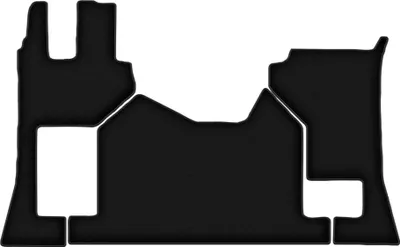 Image de Tapis de sol velours sur-mesure pour Mercedes Actros MP5 (2019-, camion) noir, jeu 3 pièces, fixations