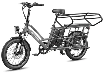 Produktbild von Doppelter Kindersitz für E-Bike 0-12 Jahre 100kg Traglast rostfreier Stahl Metallgrau