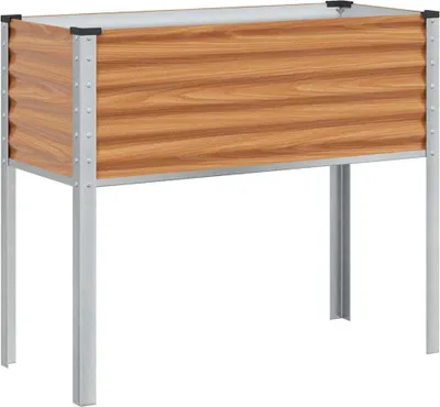 Immagine prodotto di ViadXL Vaso da giardino marrone chiaro 100 x 45 x 90 cm Acciaio zincato
