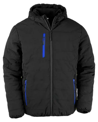 Produktbild von Result Genuine Recycled - "Compass" Steppjacke für Herren - Winter FK2990 (L) (Schwarz/Königsblau)